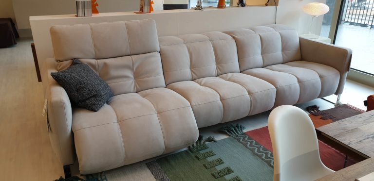 natuzzi isacco stationary leather sofa cream 15ci lemans